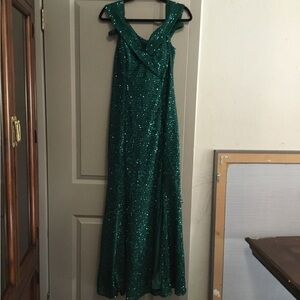 ADORA Emerald Sequin Gown